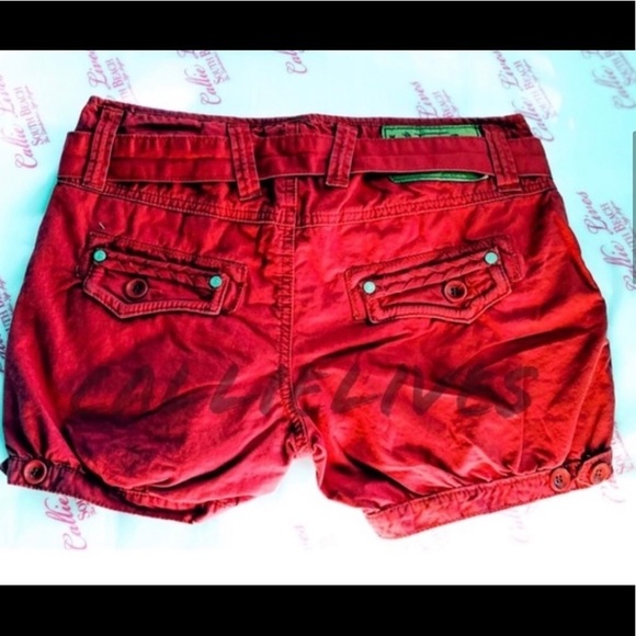 NWT! Clearance 🔥 Cuffed:Red Twill Pleated Sailor Shorts - Picture 9 of 13